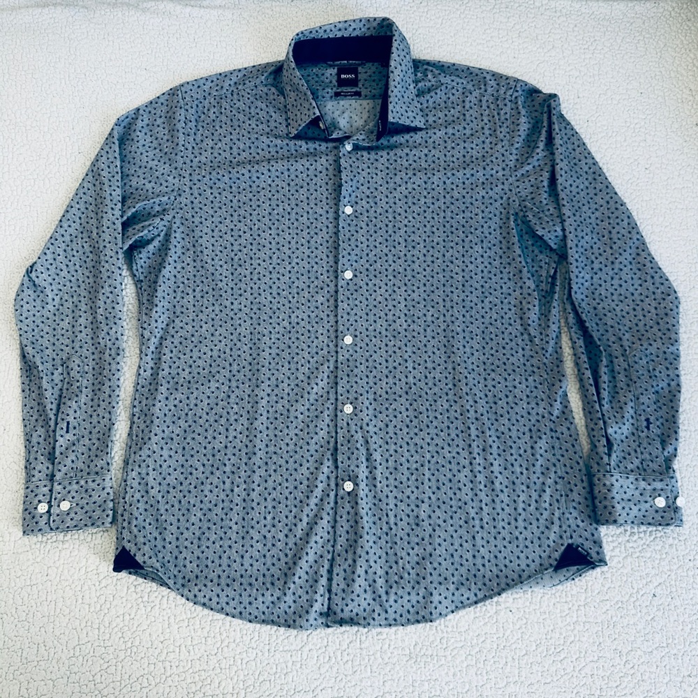 Hugo Boss Hank Kent Long Sleeve Shirt Men's Large